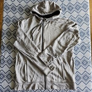 Apt. 9 Men’s Gray Zip-Up Vintage Hoodie – Size Large, Super Soft Interior